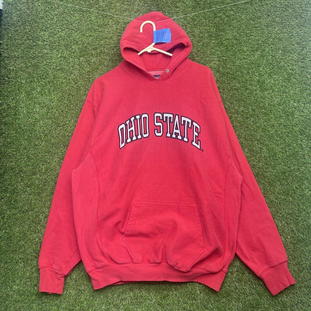 Ohio State Buckeyes Sweatshirt Mens XL Red NCAA Football Steve & Barry's Hoodie